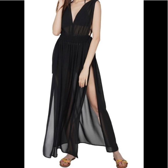 America & Beyond/RED/NWT/ woman’s/ Anya SheerScarlet Cinched waist Dress/ L / - Picture 16 of 16